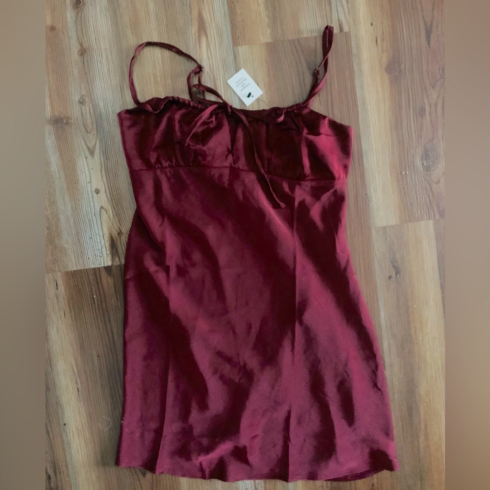 NWT by Rococo Elegant&SassySatin Dress XS + bonus Velvet hair accessories